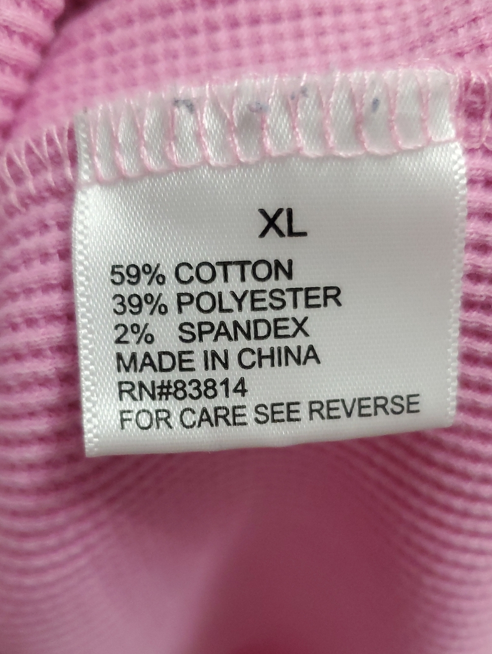 Sunnyside By Sundry Pink Waffle Knit Long Sleeve Pullover Size XL - Picture 5 of 9